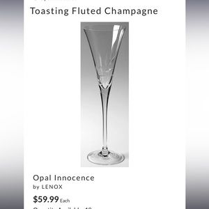 Lenox Opal Innocence Champagne Flute Set